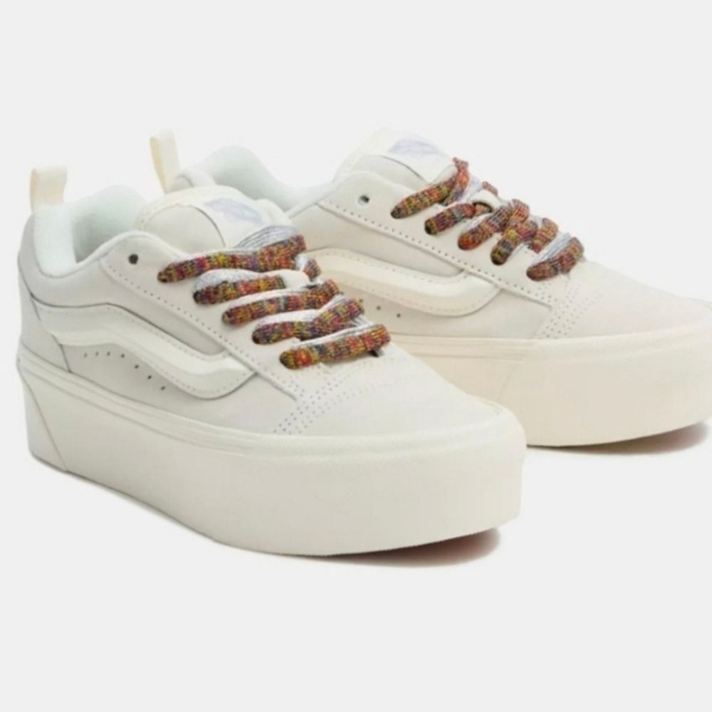 Vans Knu Stack White Chunky Pkatform Sneakers Size Women's 7.5/ Mens 6 NWOB - Picture 3 of 9